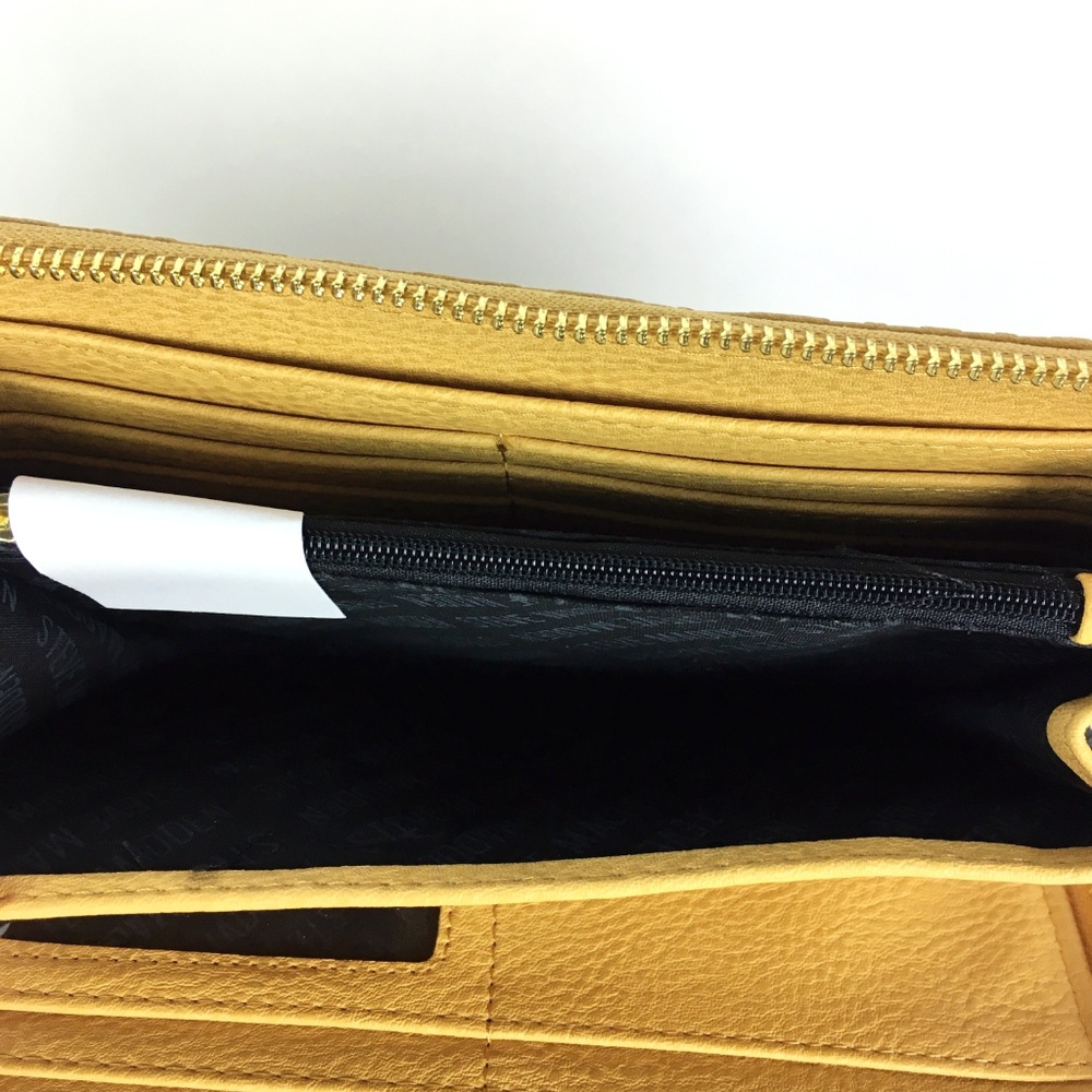 Steve Madden Zip Around Wallet/Wristlet Mustard - Picture 5 of 7